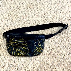 Aloha Collection Fanny Pack - Discontinues Gold Monstera Leaf print